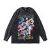 American High Street Hip Hop Oversize Loose Washed Vintage Pure Cotton Crew Neck Sweatshirt 280G Top_viptrois.com