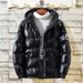 Boys' Winter Padded Jacket With Detachable Hood, Thickened Warm Coat For Kids, Fleece-Lined Outerwear For Cold Weather (130-180cm)_viptrois.com