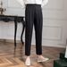 Men's Clothing Men's Naples Mid High Waist Straight Casual Trousers British Retro Versatile Trousers_viptrois.com