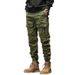 Men's Clothing Vintage American Style Cargo Jogger Pants - Stretchy Multi-Pocket Workwear With Adjustable Drawstring (Grey, Khaki, Black)_viptrois.com