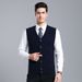 Men's Men's Wool Blended V Neck Knitted Cardigan Vest Cardigan Sweater Colorblock Casual Sleeveless Vest_viptrois.com
