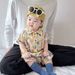 New Summer Baby Short Sleeved Jumpsuit For Boys, Holiday Style, Casual Romper, 100 Day Old Hong Kong Trendy Climbing Clothes_viptrois.com