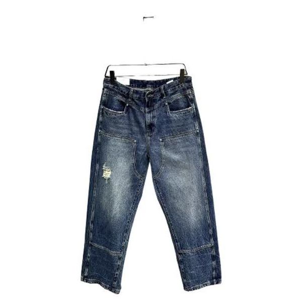 Men's Clothing 2025 Spring New Style Street Heavy Washed Ripped Jeans Men's Design Collection Bright Line Stitching Bag Pants_viptrois.com