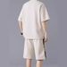 Men's Clothing Sports Suit Men's Summer Ice Silk Quick Drying Short Sleeved T Shirt Light Breathable Large Size Casual Shorts_viptrois.com