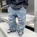 Mother & Kids Children's Spring and Autumn Clothing Boys' Ripped Jeans Trendy Cool Handsome Pants Trousers Autumn Thin Style 2023 New Style_viptrois.com