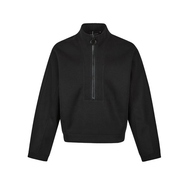 Men's & Women's Lightweight Half-Zip Pullover Sweatshirt With Stand Collar, Casual & Commuter Wear, Breathable Cotton Blend, Relaxed Fit, Spring_viptrois.com