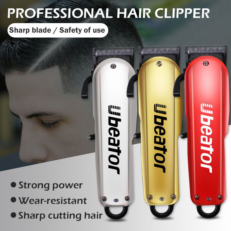 barbershop Cordless Newest Ubeator Black Digital Trimmer Rechargeable Electric Hair Clipper_viptrois.com