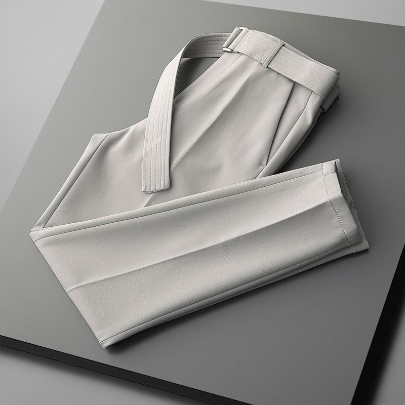 Men's Clothing Nine Point Suit Trousers Business Casual Formal Slim Straight Trousers_viptrois.com
