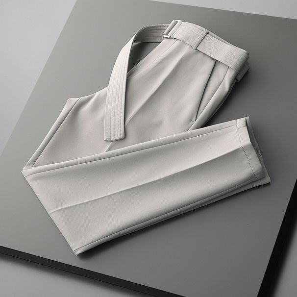 Men's Clothing Nine Point Suit Trousers Business Casual Formal Slim Straight Trousers_viptrois.com