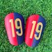 Shin Guard Red And Blue Straight Spelling Number 19 Extra Small Football Shin Pads Mini Mini Shin Pads Training Supplies_viptrois.com