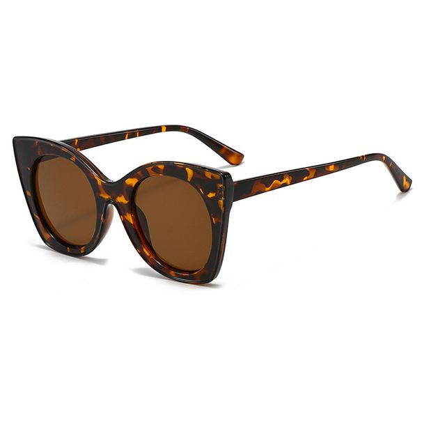 Women's Colorblock Cat Eye Sunglasses - High-End Contrast Frame (Trendy European & American Style, Oversized Retro Design)_viptrois.com