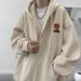 Pure Cardigan Sweatshirt Winter 2023 New Spring Jacket Men's Hooded Fleece Top Autumn Coat_viptrois.com