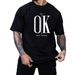 Oversized Cotton T-Shirt For Men - Breathable Black & White Tee With Relaxed Fit (Sizes M-5XL, Unisex Streetwear Essential)_viptrois.com