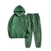 "Men's Hooded Sweatshirt & Jogger Set – Solid Color Casual Two-Piece For Autumn & Winter – Black/Grey/Army Green/Camel"_viptrois.com