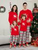 Christmas Deer Alphabet Star Christmas Family suit printed home dress pajamas_viptrois.com