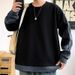 "Streetwear Color-Block Hoodie - Oversized Unisex Pullover With Contrast Collar (M-5XL)"_viptrois.com