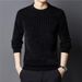 Men's Plush Velvet Chenille Sweater – Winter Thermal Knit Pullover With Luxurious Texture, Soft Fleece-Lined Interior_viptrois.com
