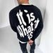 Streetwear Hip Hop Dark Jacquard Sweater - Unisex Oversized Knit Pullover With Letter Print For Urban Fashion Lovers_viptrois.com