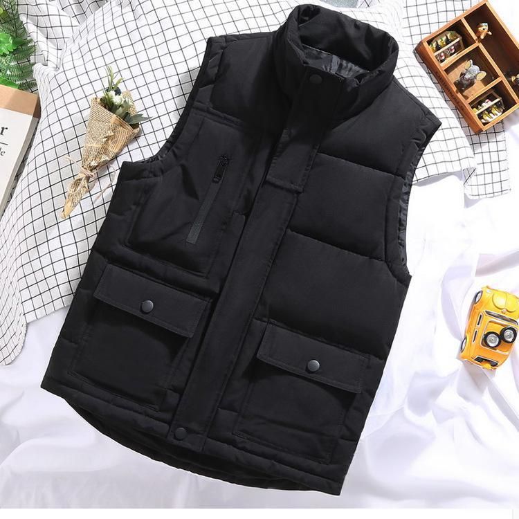 Men's Clothing Men's & Women's Workwear Padded Vest With Multiple Pockets, Thickened Winter Fleece Lined Sleeveless Jacket For Outdoor & Commuting_viptrois.com