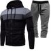 Men's Clothing Spring And Autumn Sweatshirt Men's Hoodie Sports Casual Loose Suit Long Sleeved Trousers Plus Velvet_viptrois.com