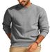 2026 Fashion Knitwear Pullovers Youth/Men Acrylic Round Collar Pure Color Long Sleeve Casual Slim Sweater_viptrois.com