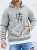Men's Autumn And Winter Casual Fashionable Loose Hooded Sweatshirt With Simple Pattern Printed Warm Long Sleeved Pullover_viptrois.com