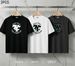 3 Pack Men's Oversized T-Shirts, 100% Cotton Crew Neck Casual Tees, Relaxed Fit Gothic "Family First" Monogram Print Design, Black White Grey_viptrois.com