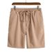 Men's Solid Color Loose Shorts Fashion Men's Casual Large Size Beach Shorts_viptrois.com