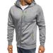 Men's Clothing Autumn And Winter Zip Up Cardigan Sweatshirt Sports Fitness Casual Hooded Cardigan Fleece Lined Jacket With Zip Up Pockets_viptrois.com