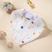 New Style Baby Triangle Scarf Pure Cotton Waterproof Male And Female Baby Printed Bib Newborn Bib Anti Spitting Bib_viptrois.com