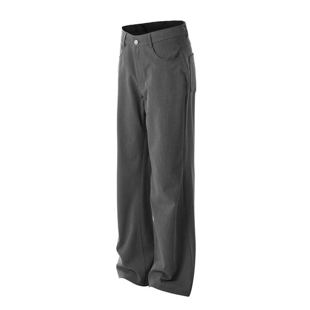 Men's Clothing Slim Straight Trousers Khaki Loose Casual Versatile Retro Long Trousers_viptrois.com
