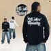 American-style Text Print Long-sleeve T-shirt, Round-neck Base Layer Trendy Top_viptrois.com