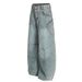American Style Trendy Brand Silhouette Scimitar Jeans For Men And Women, Autumn Design Sense, Washed Straight_viptrois.com