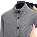 Loom European And American Cross-Border Thickened New Sweater Hot-Selling Cardigan Heavy Long-Sleeve Stand Collar Jacquard_viptrois.com
