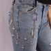 Oversize Punk Chains - Unisex Hip Hop Waist Jewelry With Lock Detail, Streetwear Accessories For Pants_viptrois.com