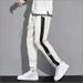 Men's Clothing Men's Corduroy Casual Pants Color Blocking Loose Fit Jogger Leg Style Trendy Elastic Waist For Spring Autumn_viptrois.com