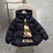 Black Gold Graphene Kids Winter Coat With Cotton Filling - Warm Unisex Hooded Jacket For Boys & Girls (Sizes 100-150cm, Ages 3-8)_viptrois.com