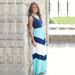 Foreign Trade Parent Child Dress Knitted Parent Child Dress Spliced Parent Child Dress_viptrois.com