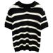 Men's Summer Niche Striped Contrast Color V Neck Knitted Polo Shirt Short Sleeved Trendy Brand High End Loose Lapel T Shirt_viptrois.com