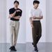 Men's Clothing Waffle Ice Silk Polo Shirt Black Men's Elastic Free Ironing Casual Business Design Lapel Knit Sweater Short Sleeves_viptrois.com