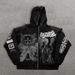 26 American Autumn Winter New Angel Print Hoodie Zipper Unisex Loose Sweatshirt Y2K Retro Style_viptrois.com