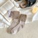 2025-Furry Socks For Women's Autumn And Winter Outerwear, Paired With Burken Shoes And Mid-calf Socks_viptrois.com