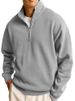 91/5000 The 2025 New Men's Versatile Sweatshirt Is A Fashionable And Casual Half-zipper Stand-up Collar Long-sleeved Sweatshirt For Men_viptrois.com