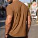 2026 Summer Solid-color Round-neck Cotton Casual Sports Solid-color Simple Top Short Sleeve Men's Shirt_viptrois.com