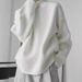 Pure 2024 White Trend Loose Handsome Niche Knitted Autumn Winter New Design Sense Color Style Salt Series Sweater For Men_viptrois.com