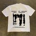 American Oversized Personality Lazy Style Pure Cotton Short T-shirt Men's Summer Reflection Portrait Half Sleeved Top_viptrois.com