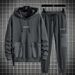 Men's Clothing Sweater suit spring and autumn sports casual trousers two piece suit trendy fat loose workwear large size men's jacket_viptrois.com