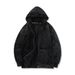 Winter Arctic Velvet Men's Cardigan, American Lazy Style, Loose Fit, Warm Top, Fleece Lined, Thick Hooded Fur Jacket_viptrois.com