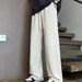 Men's Clothing Pure Cotton Gray Sweatpants Summer Thin Straight Trendy Loose Boys Sports Casual Long Pants_viptrois.com
