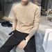 Men’s Slim-Fit Semi-Turtleneck Sweater – British-Inspired Knit Pullover, Autumn/Winter Staple, Soft Cotton-Blend Jumper Streetwear Essential_viptrois.com